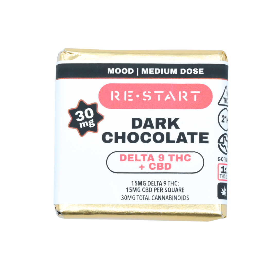 Delta 9 THC CBD 30MG Dark Chocolate Mini 1-ct